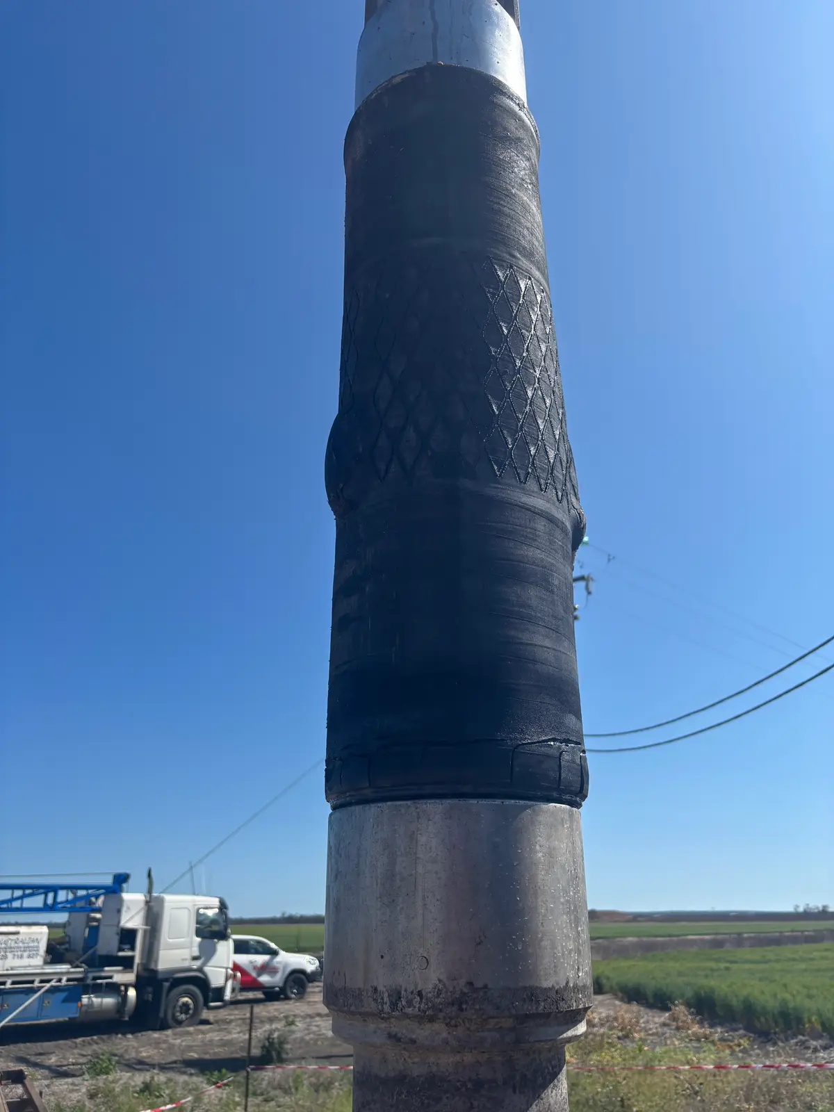 Pump column pulled for repair