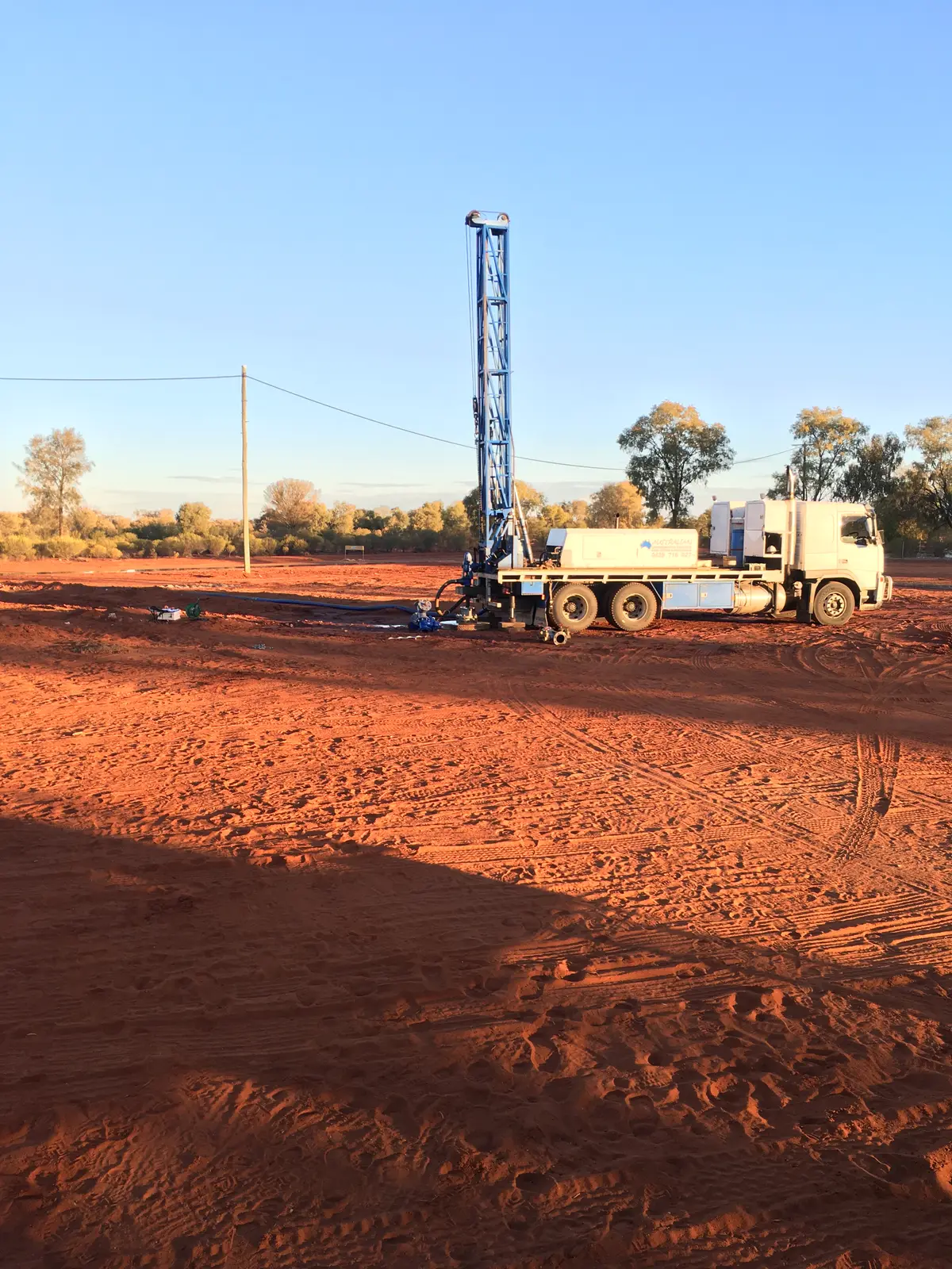 Bore testing rig on site